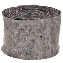 Artikel Tofarvet uldfilt-hængsel til potter, grå/sort, 15 cm x 5 m
