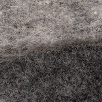 Artikel Tofarvet uldfilt-hængsel til potter, grå/sort, 15 cm x 5 m
