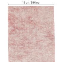 Artikel Filtbånd, 100% uld, tofarvet, som grydelapper, filtbånd hvid/rød, 15 cm x 5 m