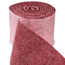 Artikel Filtbånd dekorativt bånd pink bæruld filt tofarvet 15cm 5m