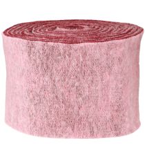 Artikel Filtbånd dekorativt bånd pink bæruld filt tofarvet 15cm 5m