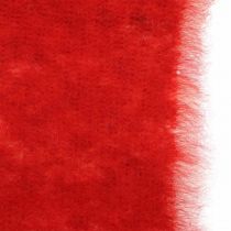Filtbånddekoration tofarvet rød, hvid Grydebånd jul 15cm × 4m