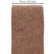 Artikel Tofarvet filtbånd af uldfilt, egnet som grydelapper, 100% uld, lilla/brun, 15 cm x 5 m