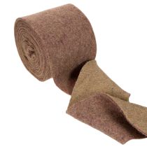 Artikel Tofarvet filtbånd af uldfilt, egnet som grydelapper, 100% uld, lilla/brun, 15 cm x 5 m