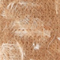 Artikel Filtbånd uld bånd dekorativt stof brune fjer uldfilt 15cm 5m