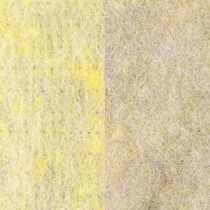 Artikel Filtbånd uldbånd pottebånd pyntebånd grå gul 15cm 5m