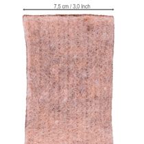 Artikel Filtbånd tofarvet pottebånd uldfiltbånd pink rød 7,5 cm 5 m