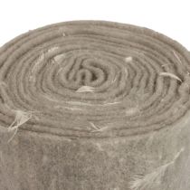 Filt bånd uld bånd dekorativt stof grå fjer uld filt 15cm 5m