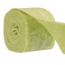Artikel Filtbånd uld bånd dekorativt stof lysegrønne fjer uldfilt 15cm 5m