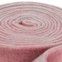 Artikel Filtbånd, pottetape tofarvet gammel rosa/grå 15cm 5m
