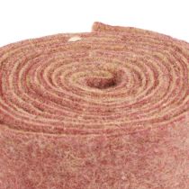 Filtbånd uldbånd dekorativt stof vinrød beige 7,5cm 5m