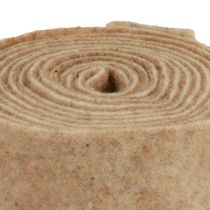 Artikel Filtbånd uld bånd pyntestof brun beige uldfilt 7,5cm 5m