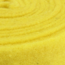 Filtbånd gul dekorationsbånd filt 7,5cm 5m