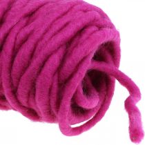 Filtsnor tråd uldsnor pink 20m