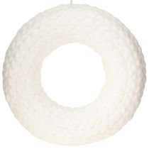 Artikel Filtkrans uldfilt til ophængning af hvid flettet Ø30cm