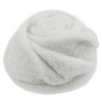 Filt rosa hvid Ø8cm H4cm 6stk