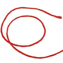 Artikel Filtsnor uldtråd uldsnor vægetråd rød 100m
