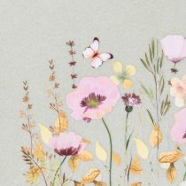 Artikel Filtpose med blomstermotiv, ideel til dekoration med kunstige blomster og gaveideer, 38 cm