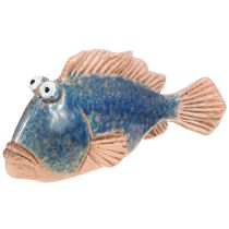 Artikel Fiskedekoration keramik blå natur sommerdekoration 22×7×11cm