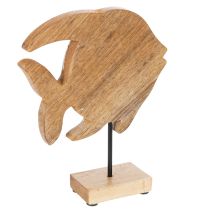Artikel Træfiskfigur, maritim dekoration, håndlavet borddekoration til stuen, 22 cm