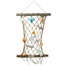 Artikel Fiskenet dekoration vægdekoration fisk maritim dekoration 38x50cm