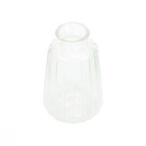 Dekorative flasker lysestage mini vaser glas H11cm 6 stk