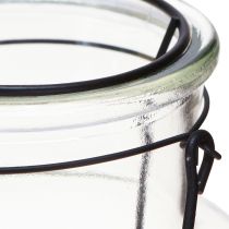 Artikel Flaske dekoration lanterne glas metal klar sort Ø13cm