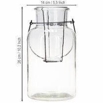 Artikel Flaske dekoration lanterne glas metal klar sort Ø13cm
