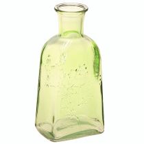 Artikel Flaskevase glasvase med motiv flaske glas grøn H19cm 2stk