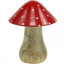 Fluesvamp deco træsvamp efterårsdekoration træ 10×8cm