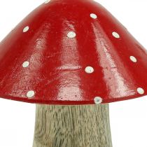 Fluesvamp deco træsvamp efterårsdekoration træ 10×8cm