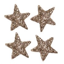 Artikel Glitterstjerner 2,5cm champagne 96 stk