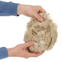 Artikel Naturlig beige fåreuld, løs, til hobby og dekoration, 250 g
