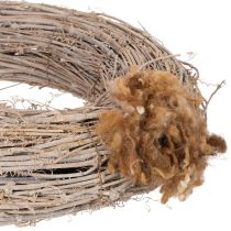 Artikel Brun meleret fåreuld, naturlig uld, løs, til hobbyarbejde, 250 g