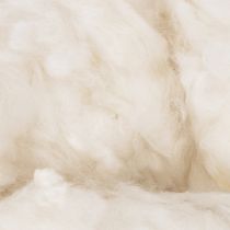Artikel Løs fåreuld, naturlig uld, hvid meleret, alsidig, 250 g