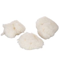 Artikel Løs fåreuld, naturlig uld, hvid meleret, alsidig, 250 g