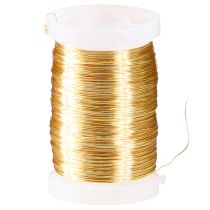 Artikel Blomstertråd, myrtetråd, dekorativ tråd, guld, 0,30 mm, 100 g, 3 stk., til hobbyarbejde, smykkefremstilling og dekoration