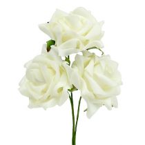 Artikel Skumrose Ø7,5cm Creme 18 stk