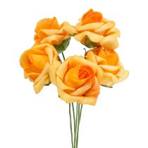 Skumrose Ø 3,5cm abrikos 48p