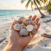 Artikel Skaller og snegle Naturlige maritime dekorative genstande til stilfuld indretning 500 g