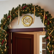 Artikel Jubilæumsnummer 80 i guld Ø40cm