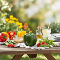 Artikel Deco pebergrøn maddummy vegetabilsk H10cm