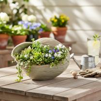 Artikel Keramisk skål med muslingeskaldesign til elegant dekoration i stuen, 23 cm