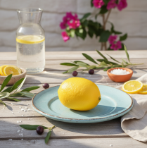 Artikel Middelhavs dekorativ citron kunstig citron Ø6,5cm 9cm