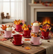 Artikel Plantebæger med underkop til kreative haver, 11 cm, 6 stk.