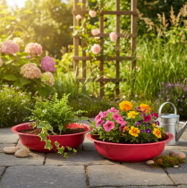 Artikel Rund plantekasse til stilfuld indendørs dekoration eller have, 29 cm, 2 stk.