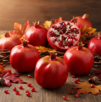 Artikel Granatæble dekorativ frugt kunstig rød vinduesdekoration 10,5cm