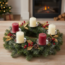 Artikel Lysestage sølv Ø10cm 4 stk