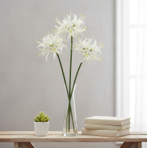Artikel Nerine Guernsey Lily Kunstig Blomst Hvid Gul Ø15cm L65cm
