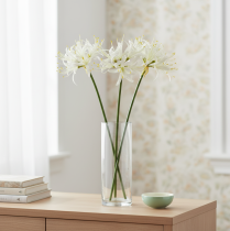 Artikel Nerine Guernsey Lily Kunstig Blomst Hvid Gul Ø15cm L65cm